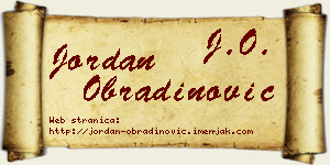 Jordan Obradinović vizit kartica